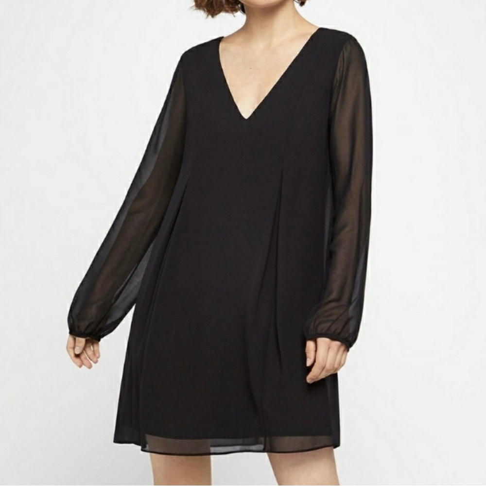 BCBG Black Chiffon Mini Dress